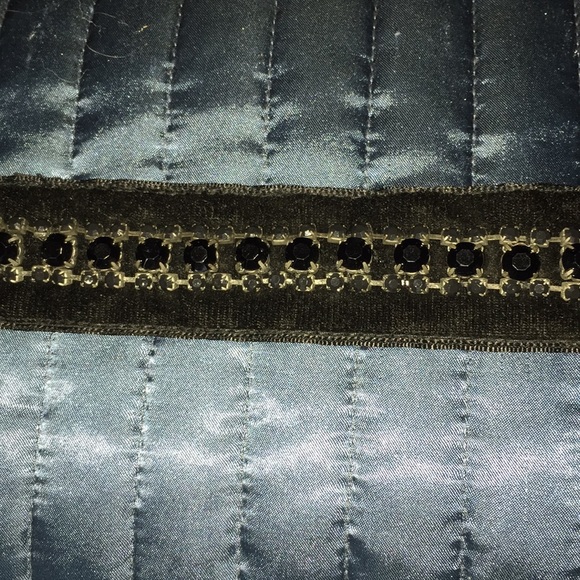 black velvet tie belt